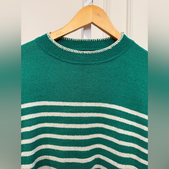 Monrow Boucle Knit Striped Sweater - Picture 6 of 12